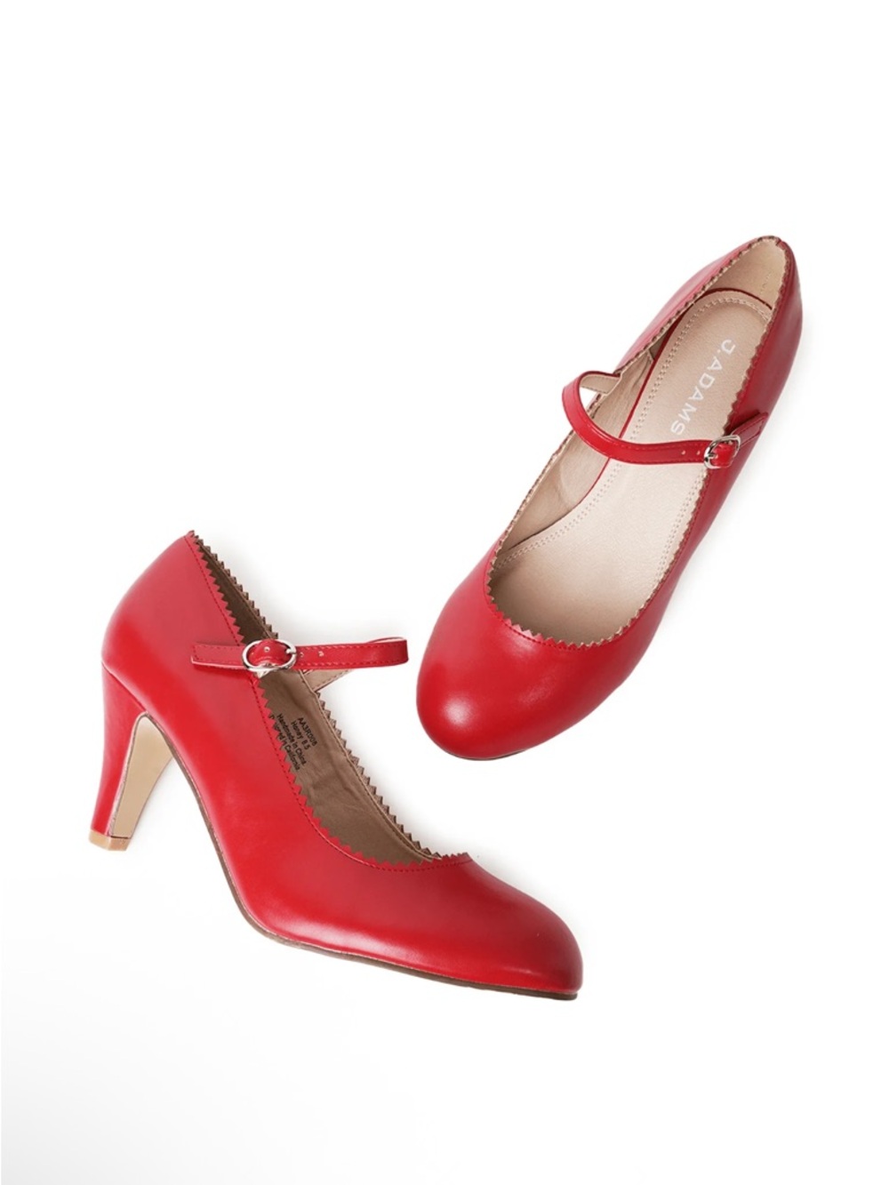 NWOB J. Adams Red “Honey” Mary Jane Heels